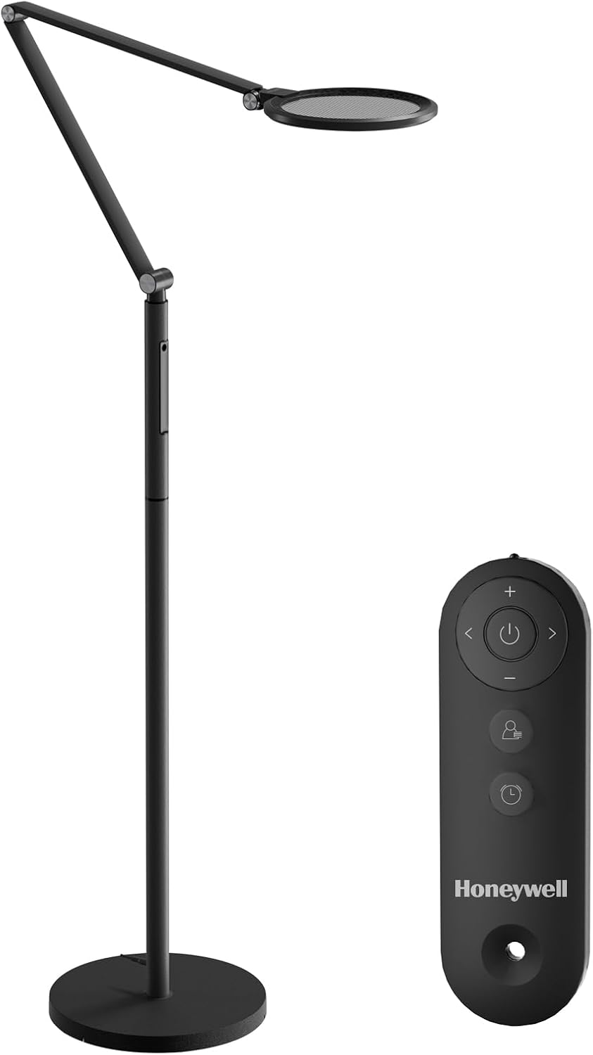 Honeywell LED Floor Lamp - F01WT Sunturalux™ Eye Caring Dimmable Standing Light with Remote,Bright Natural Daylight 5 Colors & 5 Brightness Adjustable Tall Lampara for Home Office Living Room Bedroom