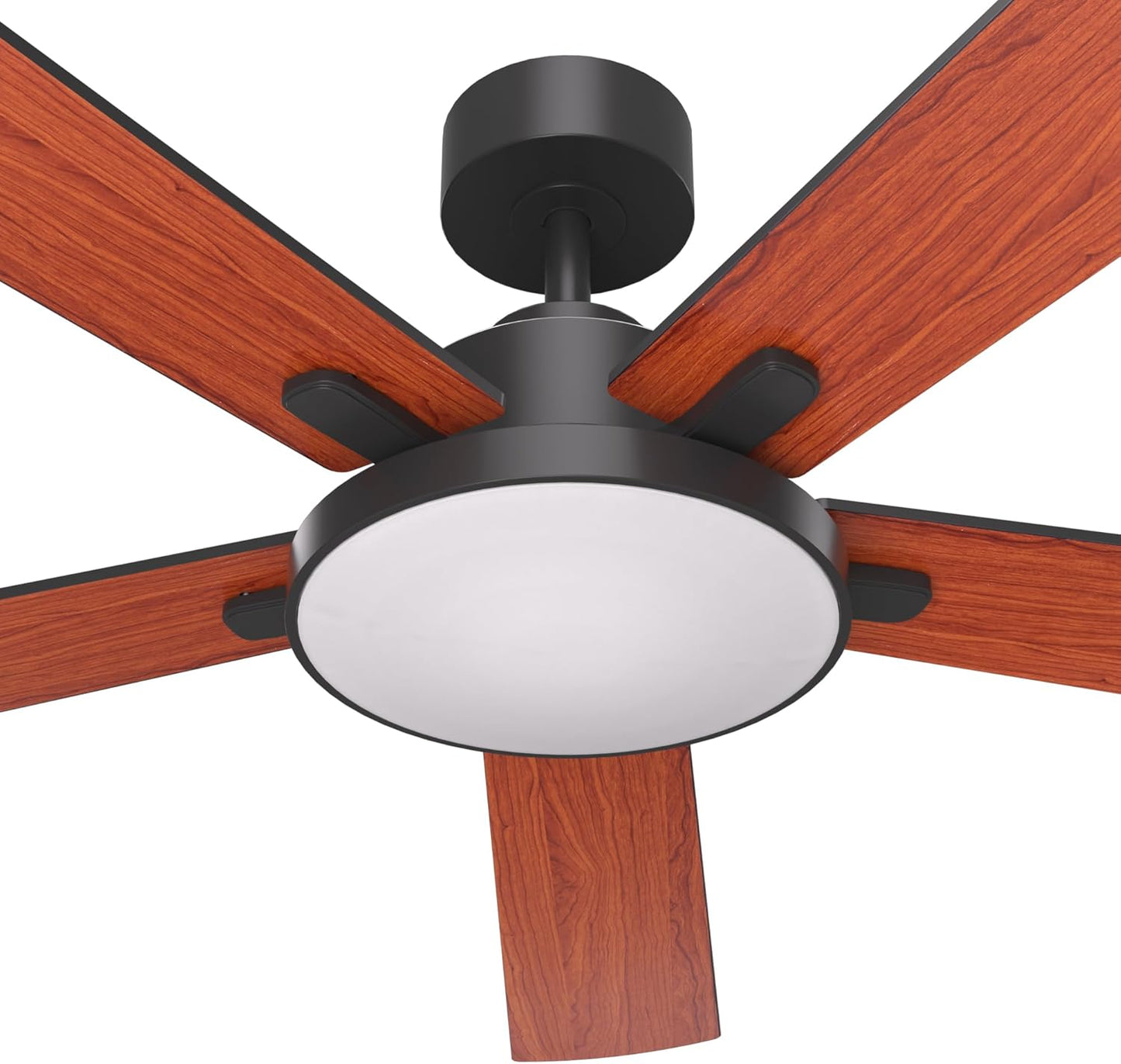 72 inch Ceiling Fans with Lights and Remote Control,Indoor/Outdoor Flush Mount Low Profile Commercial Reversible Dimmable Wood Grain Ceiling Fans for Living Room Patio Industrial Shop.